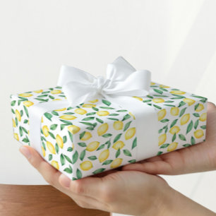 Papel de regalo de limón fresco Cítrico brillant