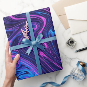 Papel de regalo de líquido púrpura barrido por el