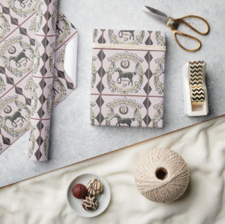 Papel de regalo de loción de cuero de yegua salvaj