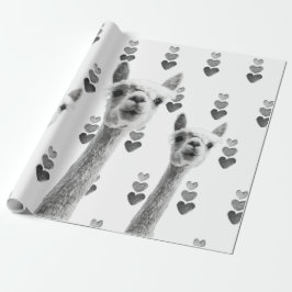 Papel de regalo de los corazones de la llama