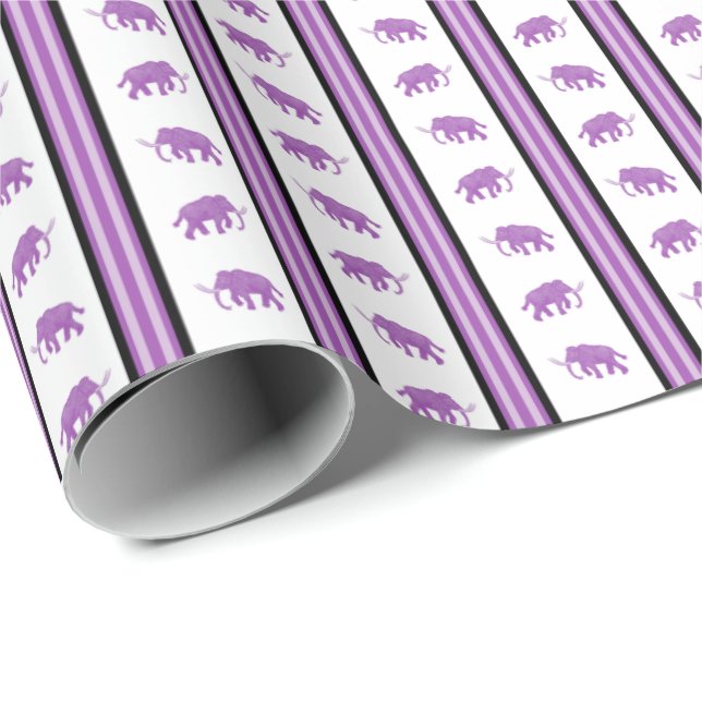 Papel de regalo de los Mamuts de Amherst College (Esquina del rollo)