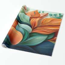 Papel de regalo de lujo floral trenzado en 3D