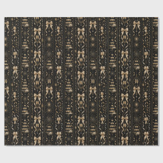 Papel de Regalo de Lujo Negro y Dorado | Art Déco