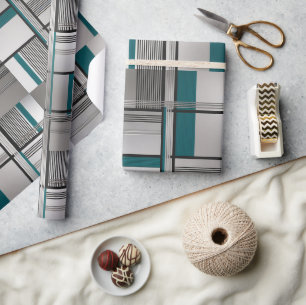Papel de regalo de lujo Teal Matrix