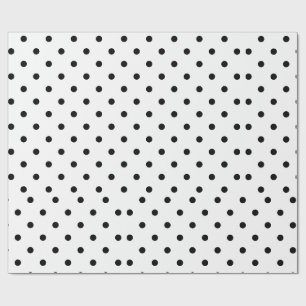Papel de regalo de lunares blancos y negros Clás