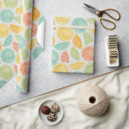 Papel de Regalo de Lunares Citricos Pastel