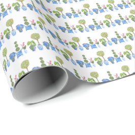 Papel de regalo de macetas de jardín (en blanco)