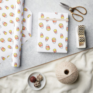 Papel de regalo de maíz de caramelo de otoño