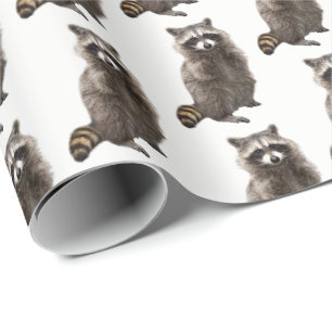 Papel de regalo de mapache