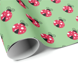 Papel de regalo de mariquita linda