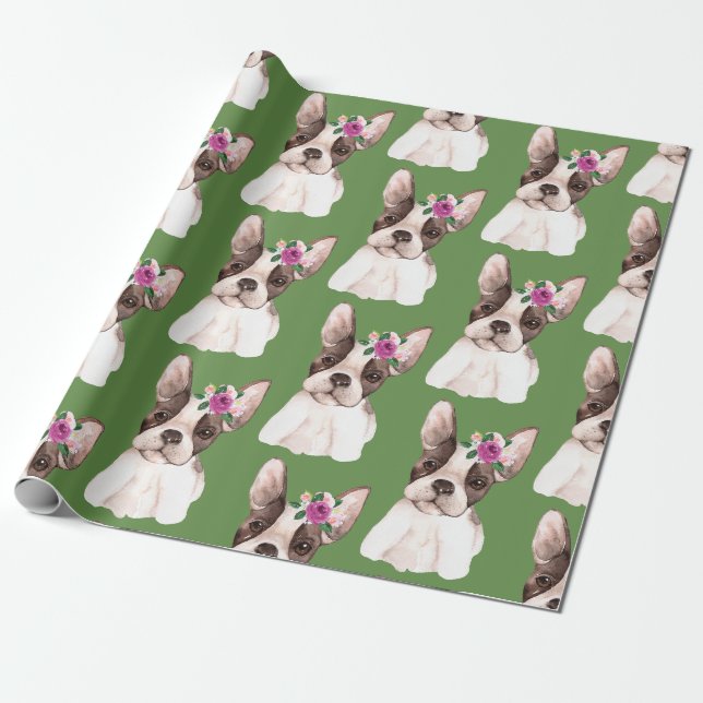 Papel de regalo de Marisol la Bulldog Francesa (Desenrollado)