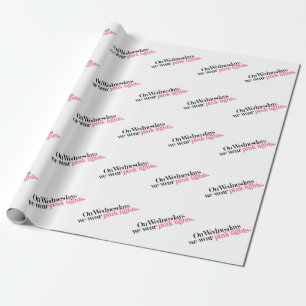 Papel de regalo de medias rosadas de los miércoles