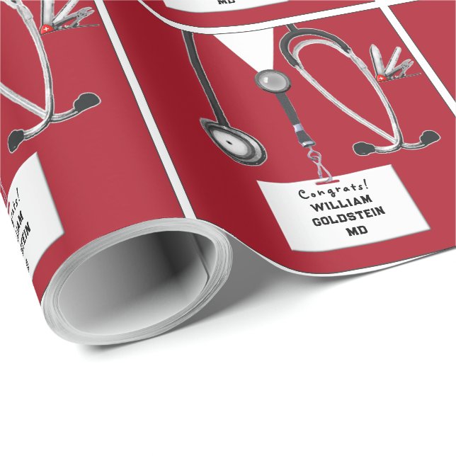 Papel de regalo de médico (Esquina del rollo)