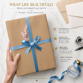 Papel de regalo de melocotón bronceado personaliza