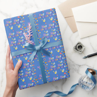 Papel de regalo de Menorá Feliz Janucá