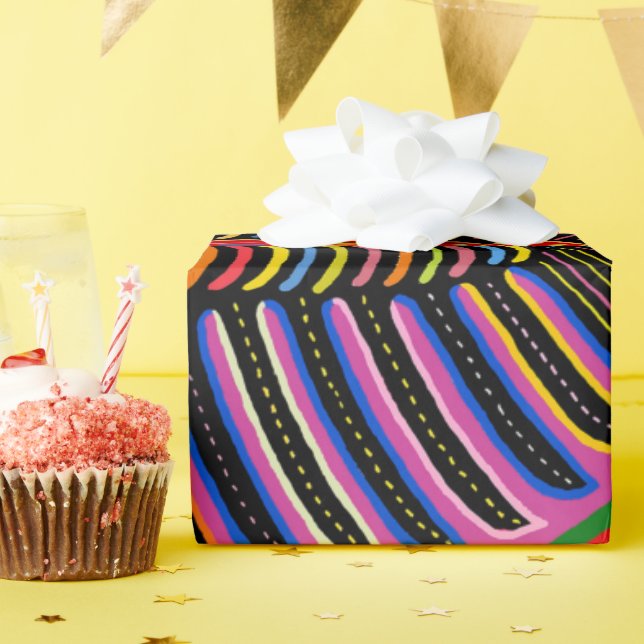 Papel de regalo de Mola Pescado indio de Kuna (Fiesta de cumpleaños )