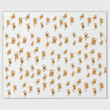 Papel de regalo de Monkey Business