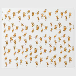 Papel de regalo de Monkey Business