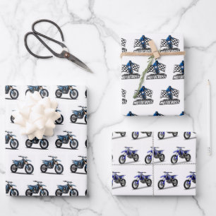 Papel de regalo de Motocross, envoltorio de regalo