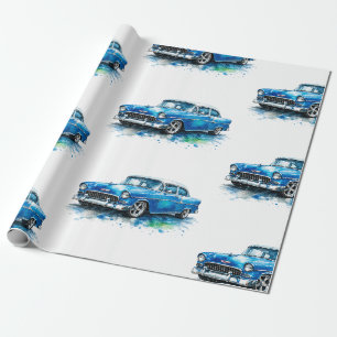 Papel de regalo de Muscle Car americano