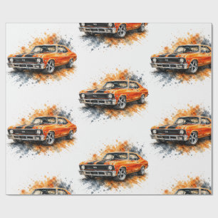 Papel de regalo de Muscle Car americano