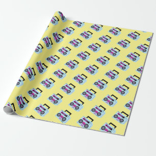 Papel de regalo de música retro de los 80 y 90