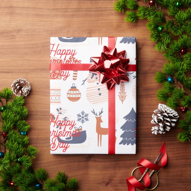 Papel de Regalo de Navidad (Regalo de vacaciones)