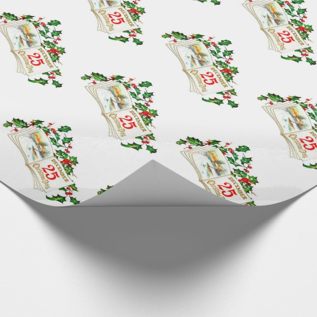 Papel de regalo de Navidad/25 de diciembre (Esquina)