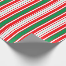 Papel de regalo de Navidad a rayas rojas, blancas 