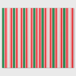 Papel de regalo de Navidad a rayas rojas, blancas 