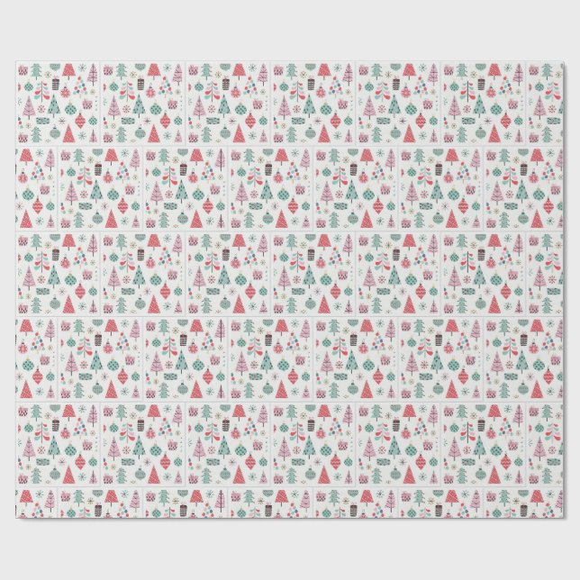 Papel de regalo de Navidad adorable (Superficie plana)