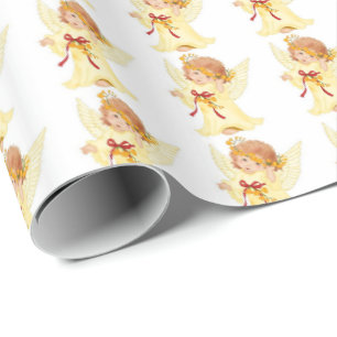 Papel de regalo de Navidad/Ángeles