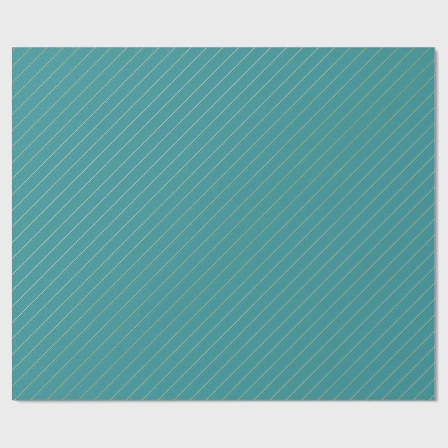 Papel de regalo de Navidad Aqua & Teal con acentos (Superficie plana)