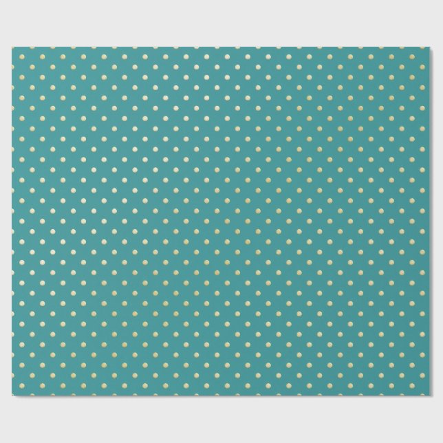 Papel de regalo de Navidad Aqua & Teal con acentos (Superficie plana)