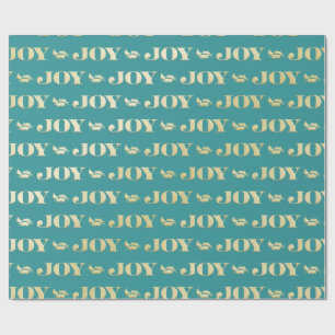 Papel de regalo de Navidad Aqua & Teal con acentos