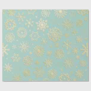 Papel de regalo de Navidad Aqua y Turquesa con ace