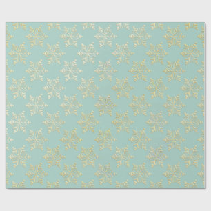 Papel de regalo de Navidad Aqua y Turquesa con ace