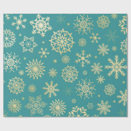 Papel de regalo de Navidad Aqua y Verde con acento