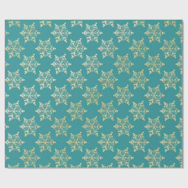 Papel de regalo de Navidad Aqua y Verde con acento