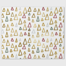 Papel de Regalo de Navidad Árbol Minimalista Geomé
