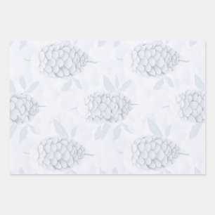 Papel de regalo de Navidad azul y plata elegante