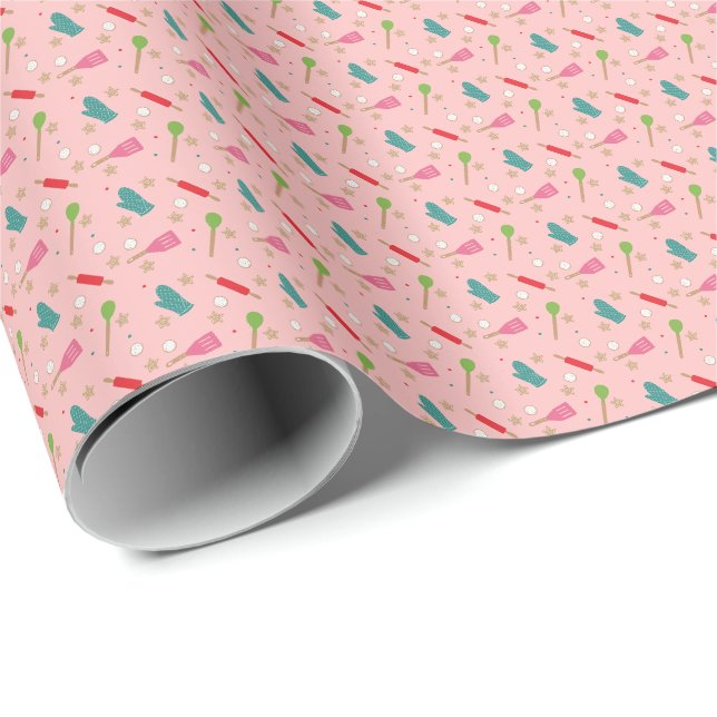 Papel de Regalo de Navidad Baking Spirits Bright (Esquina del rollo)