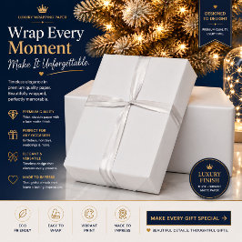 Papel de regalo de Navidad blanco elegante