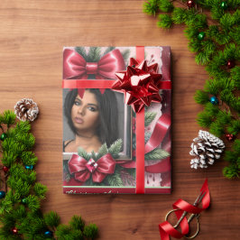 Papel de regalo de Navidad bonito con foto