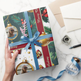 Papel de regalo de Navidad bonito con texto