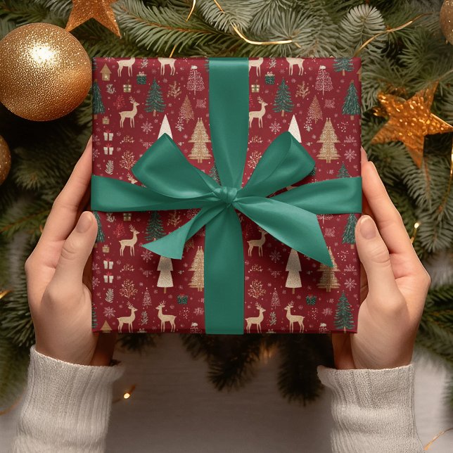 Papel de regalo de Navidad Bosque Caprichoso (Subido por el creador)