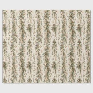 Papel de regalo de Navidad botánico | Vegetación i