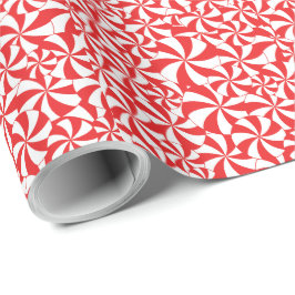 Papel de Regalo de Navidad Caña de Caramelo Envolt