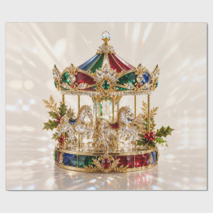 Papel de regalo de Navidad Carusel de Joyas de Luj