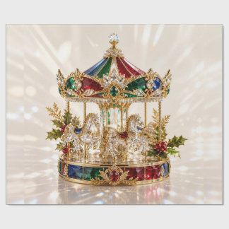 Papel de regalo de Navidad Carusel de Joyas de Luj
